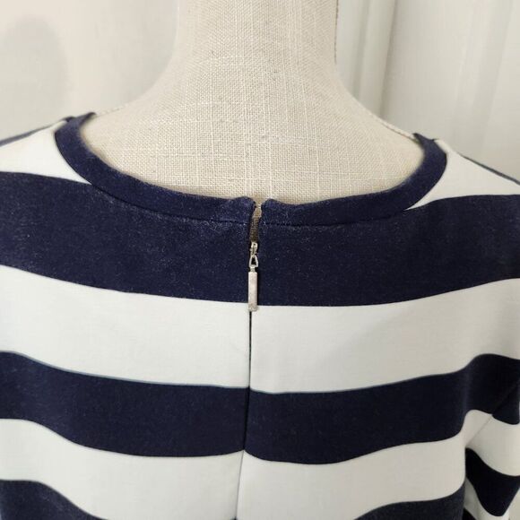 Lauren Ralph Lauren Dress Womens 1X Blue White Striped Coastal Vacation Resort - Picture 6 of 15